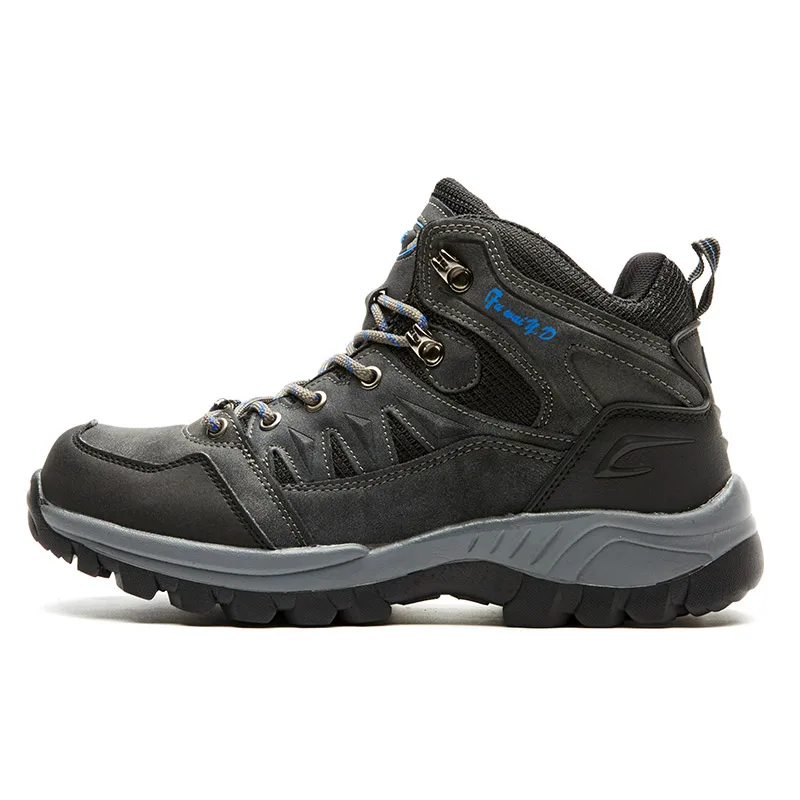 grey Plus Size 47 Tactical Boots Men Mountain Hiking Shoes Waterproof Outdoor Sports Sneakers Male Wearable Anti-skid Hunting Boots - Цвет: grey