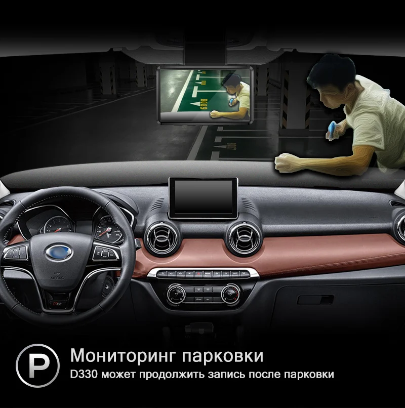 JADO D330 Автомобильный видеорегистратор gps скорость координаты wifi FHD 1080P Автомобильный видеорегистратор ночного видения