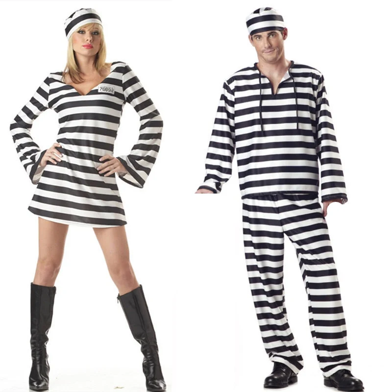 Хэллоуин Для мужчин и женщин классический преступностью Платье для косплея