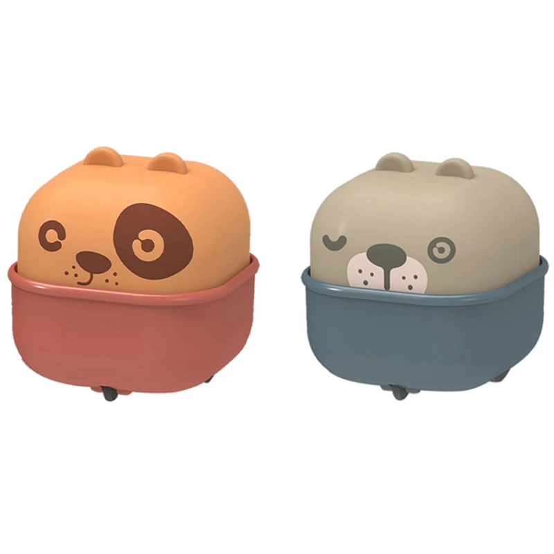 

2Pcs Children's Cute Cup Pet Press Slide Toys Car Return Force Inertia Mini Inertial Vehicle Boy Girl Wind Up(C) & (E)