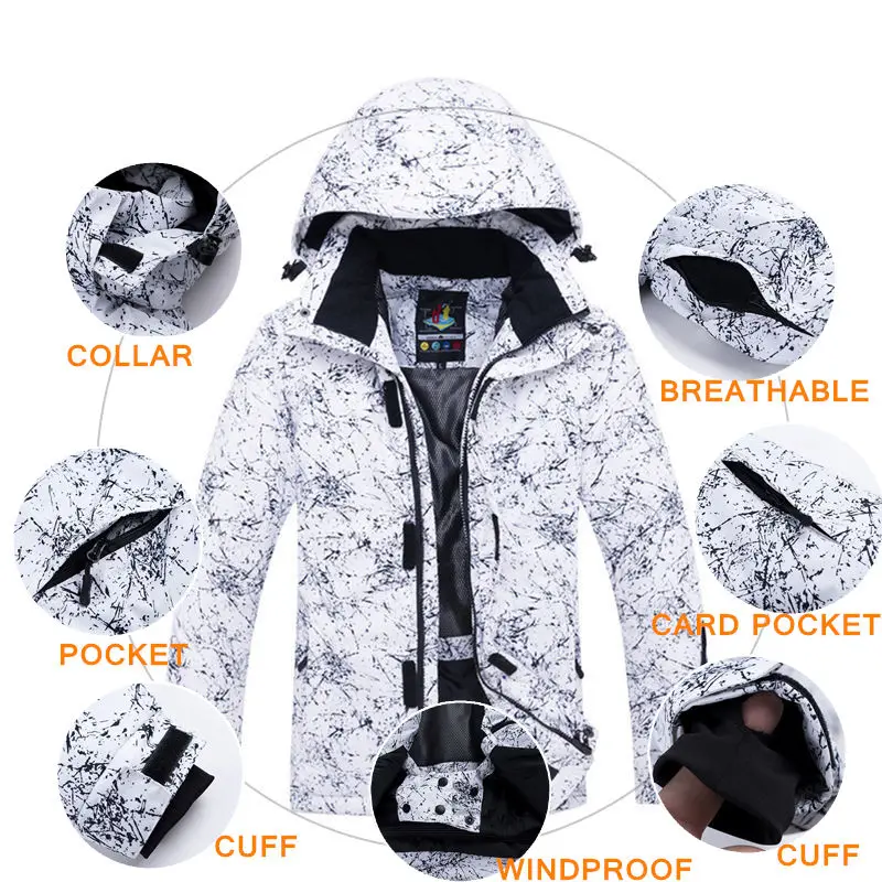 Детская зимняя Лыжная куртка ветрозащитная Водонепроницаемая плотная теплая