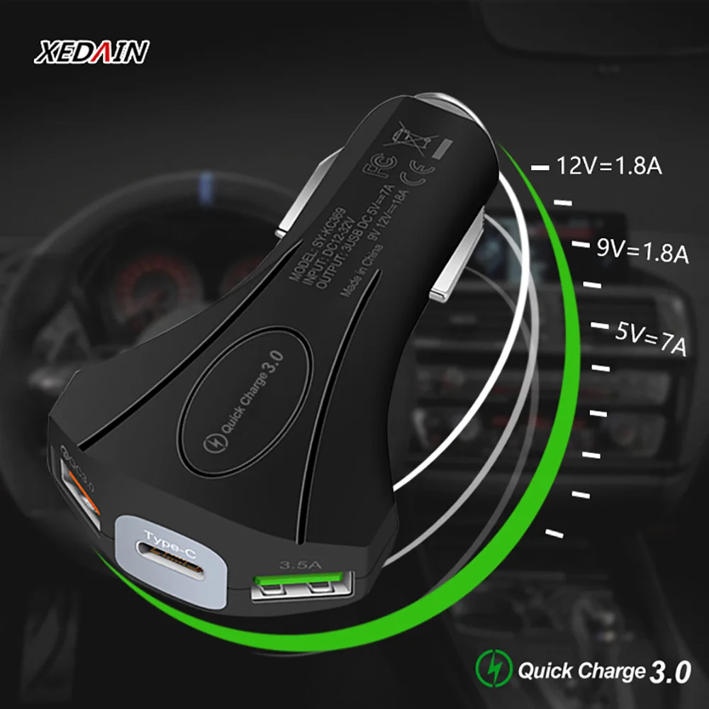 Быстрая зарядка QC 3 0 USB Автомобильное зарядное устройство/для Мобильный телефон