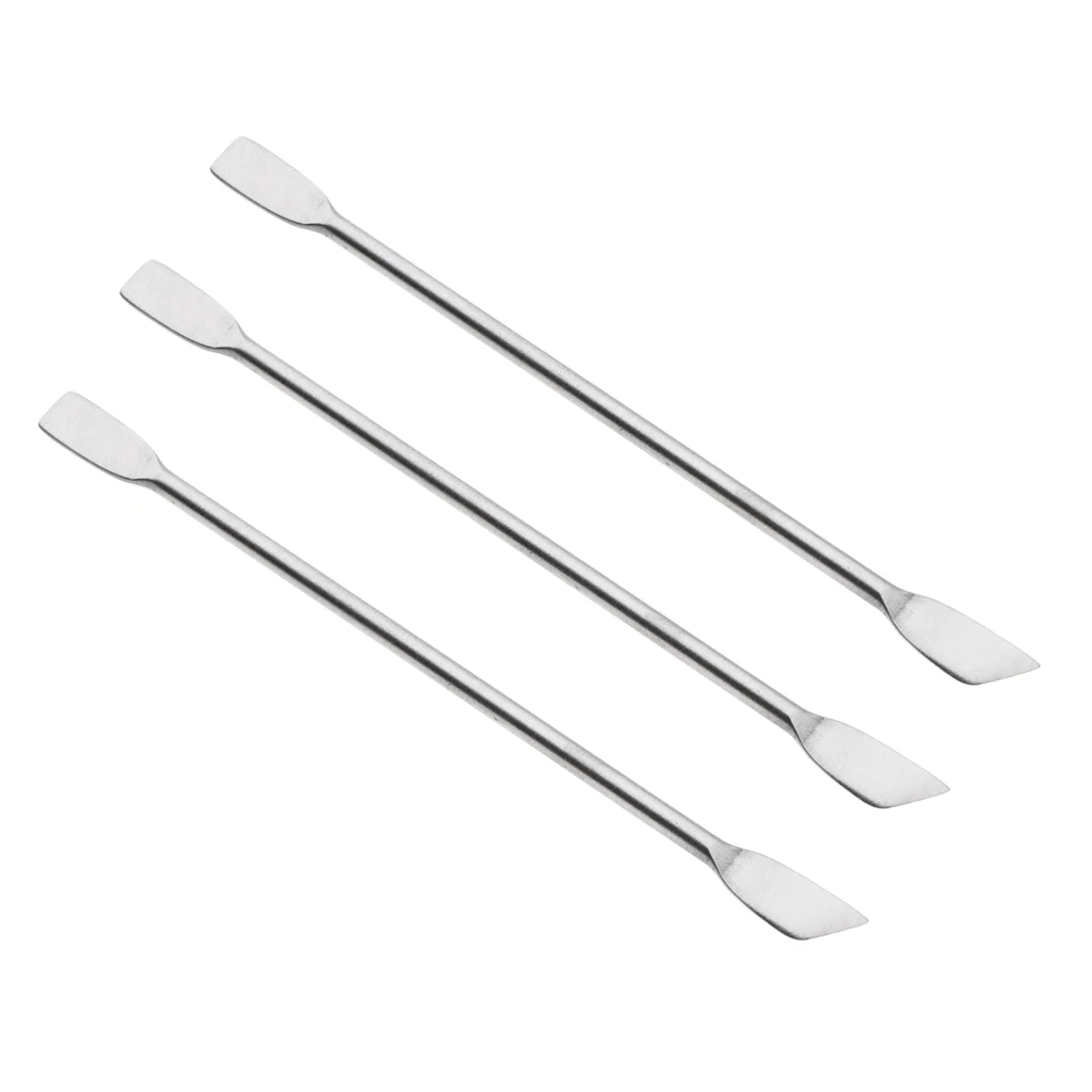 

3Pcs Stainless Steel Double Ended Cuticle Pusher Cutter Remover Spoon Nail Gel Nail Polish Nail Art Remover Tools