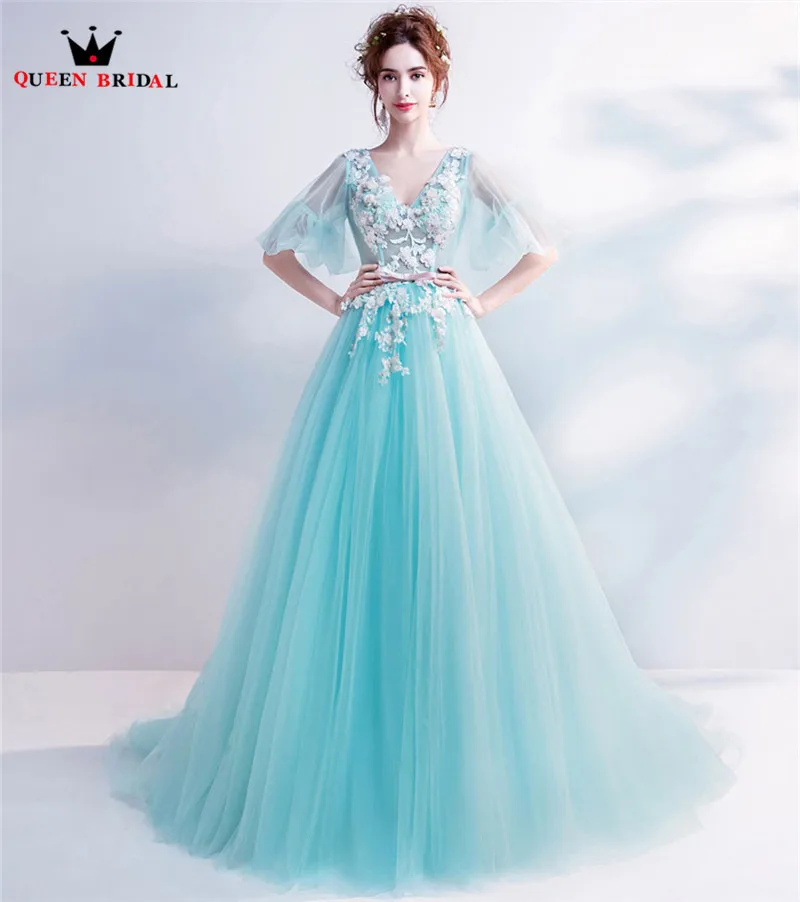 Платье женское ТРАПЕЦИЕВИДНОЕ с V образным вырезом Тюлевое Элегантное Длинное