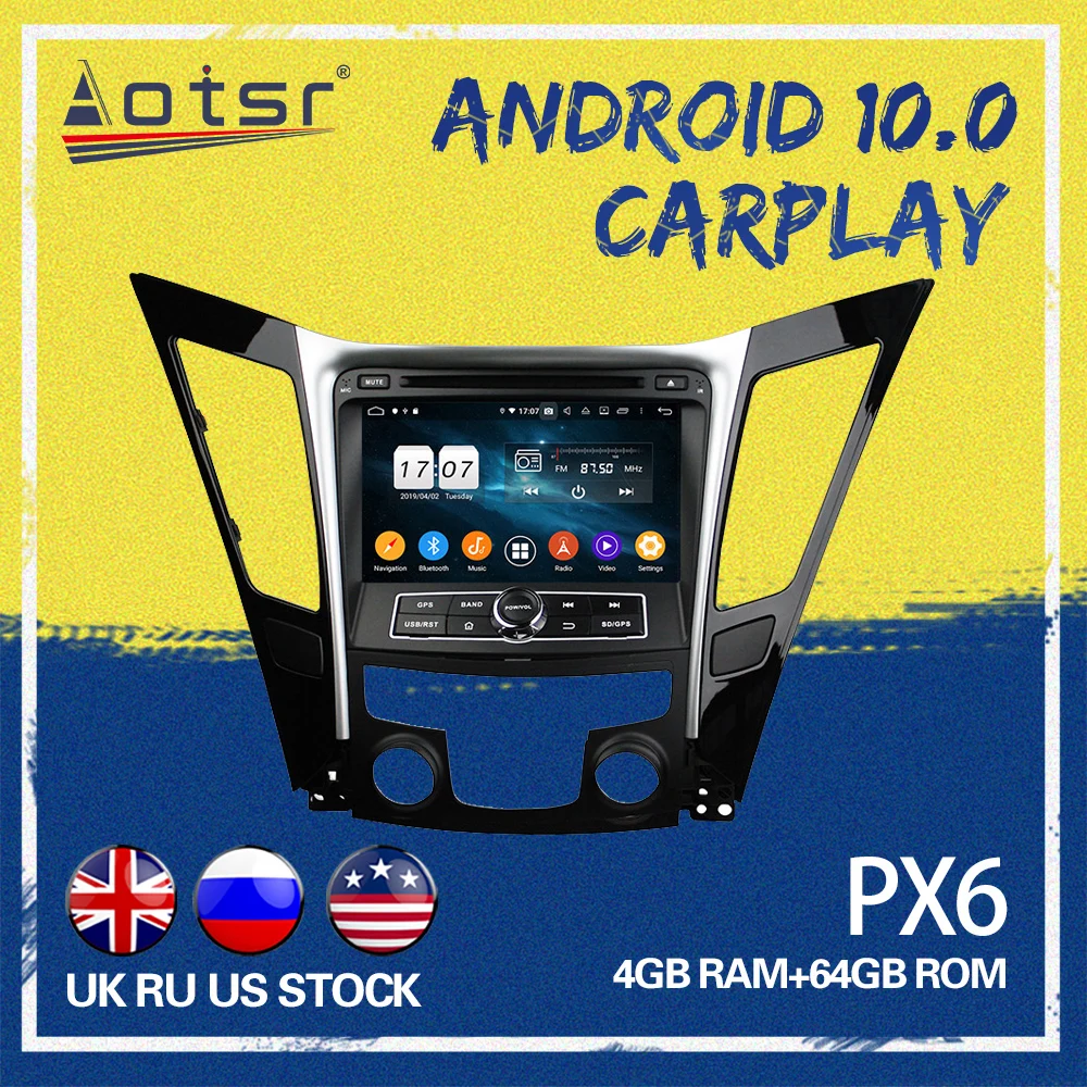 baratas Carro Gps Navi De Aotsr Para Hyundai Sonata I40 I45 2011-2015 Android 10.0 Navegação Do Carro Tela De Toque Octa Core Rádio Do Carro Play