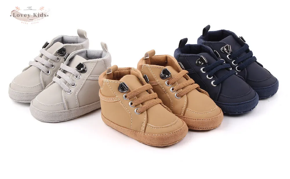 Осень зима 2020 обувь для маленьких мальчиков и девочек Кожаные Мягкие однотонные