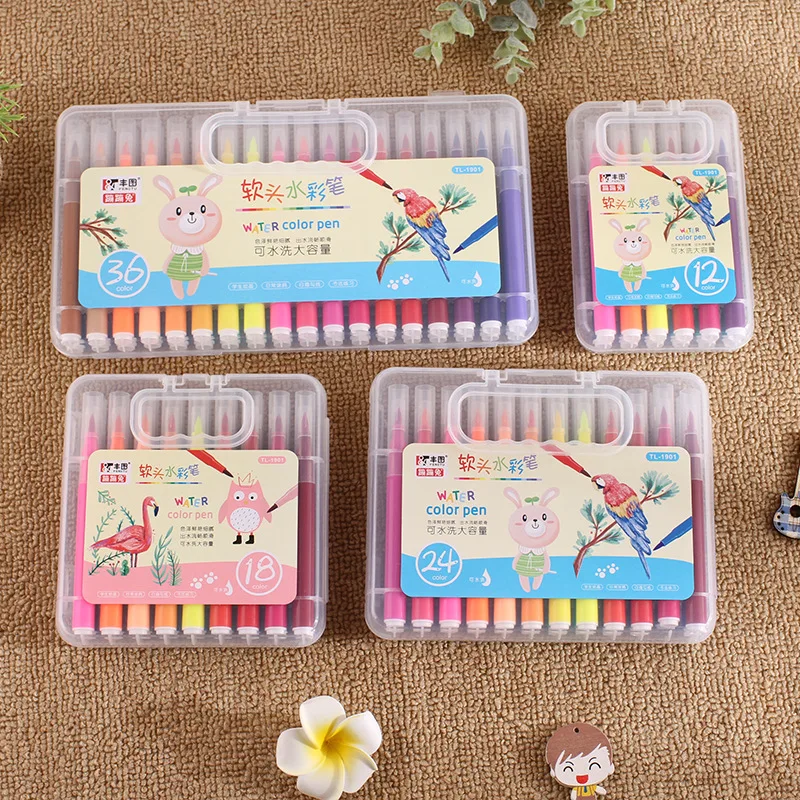 

Soft-head washable painting pen graffiti color pen set ink color pen non-toxic paint brush student learning stationery