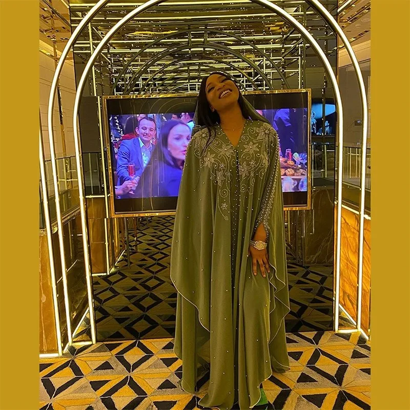 Африканская одежда 2020 халат африканский дизайн базин шифон с длинными рукавами