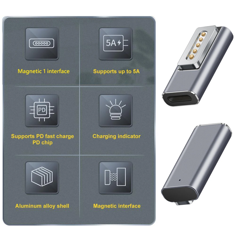 Адаптер USB PD с портом Type-C для Apple Magsafe 1/Magsafe 2/MacBook Pro | Компьютеры и офис