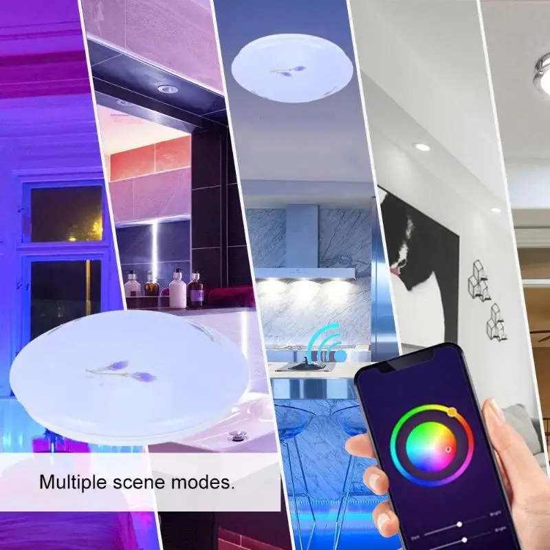 60 Вт WiFi умный потолочный светильник на крышу Alexa Echo Google светодиодный потолочный светильник