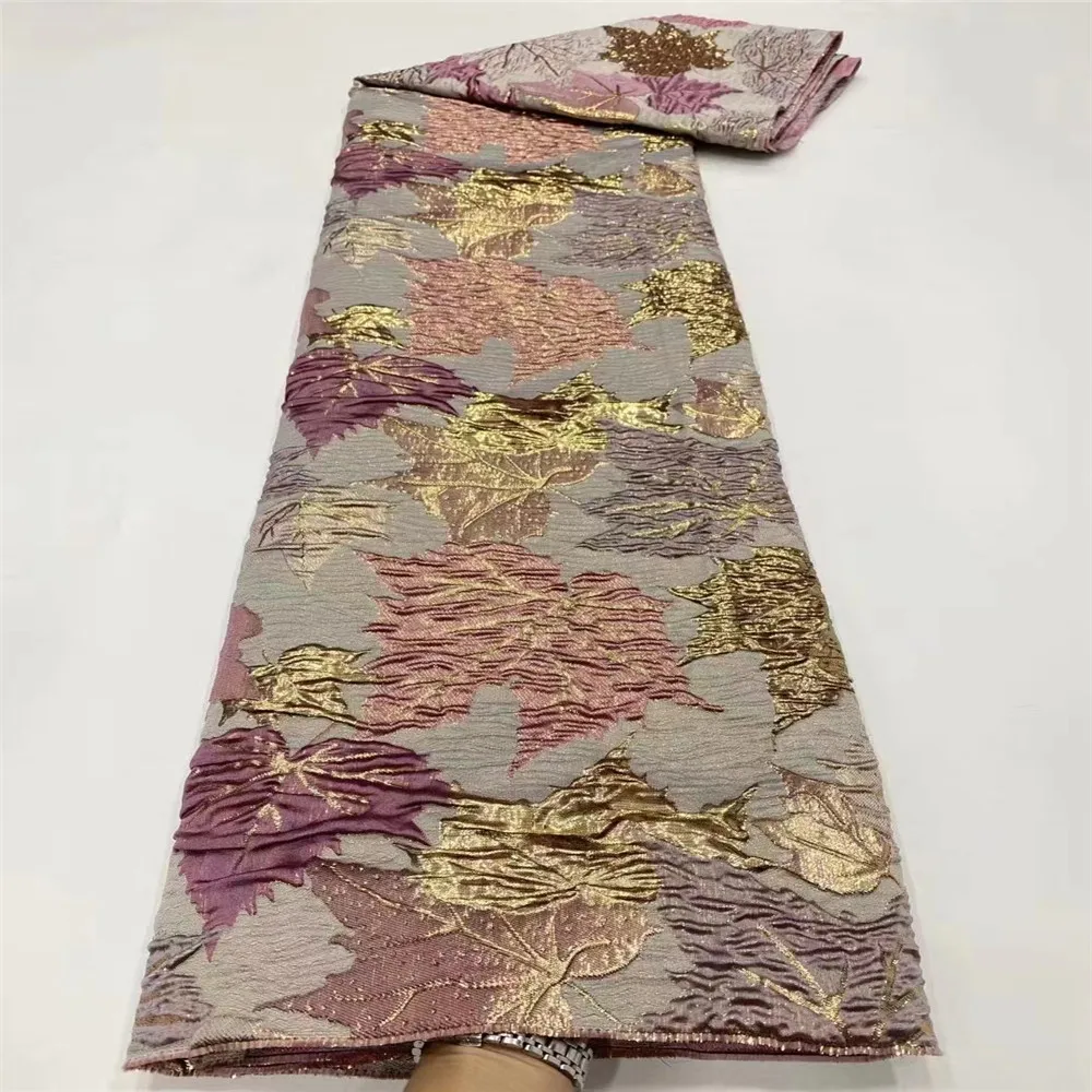 

Soso Fashion African Jacquard Lace Fabric French Laces Embroidery Nigerian Brocade Lace Fabric For Wedding