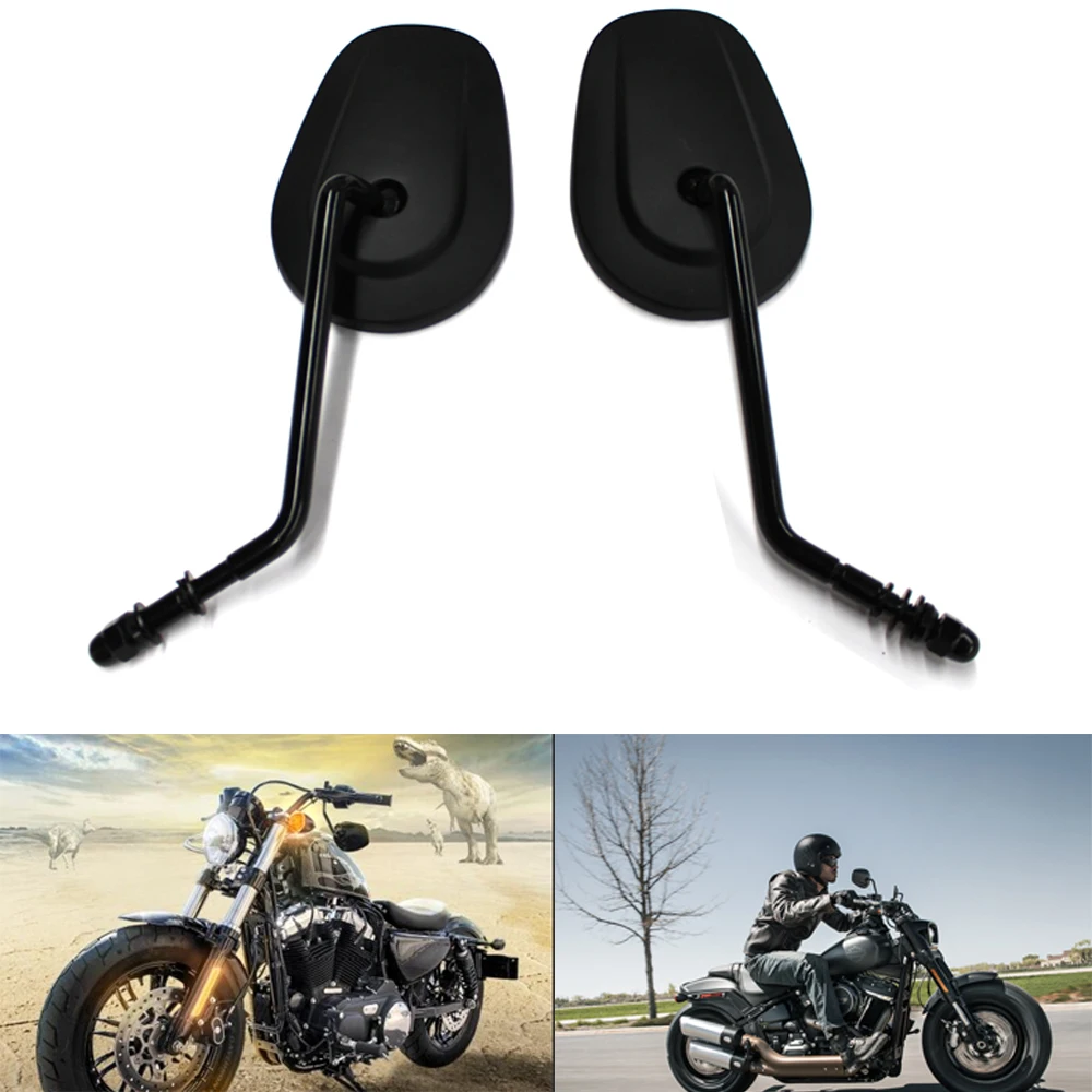 

8MM Motorcycle Rear View Side Mirrors For Harley Softail Dyna Fatboy SPORTSTER XL 883 1200 Touring Road King Street Glide CVO