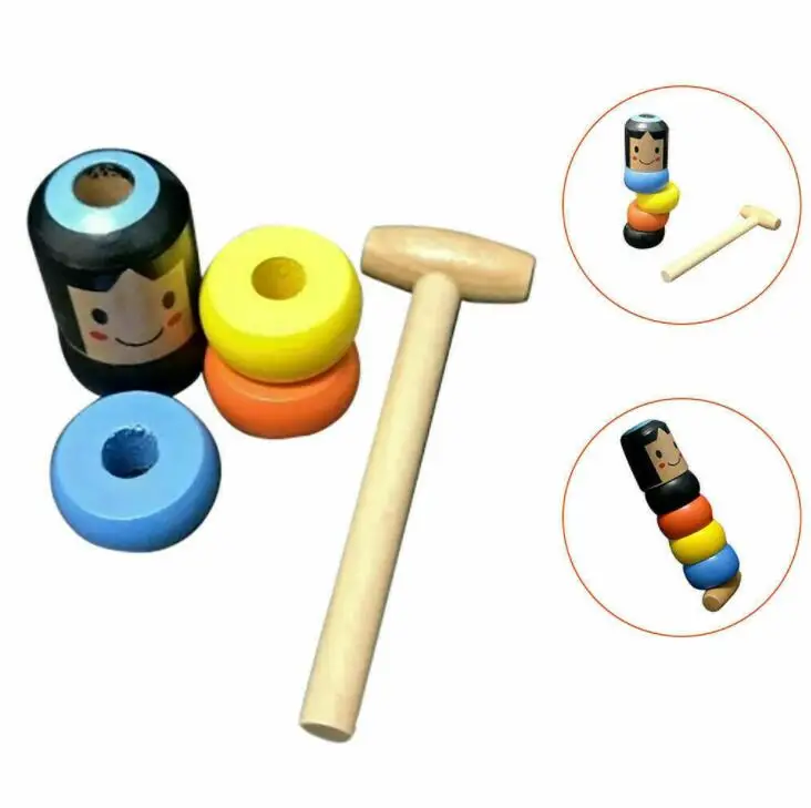 1 Набор бессмертный Дарума Небьющийся деревянный человек волшебная игрушка