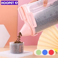 hoopet high capacity box for storing cat food dry cat food four buckles sealed box prevent moisture feed and bowls storage
