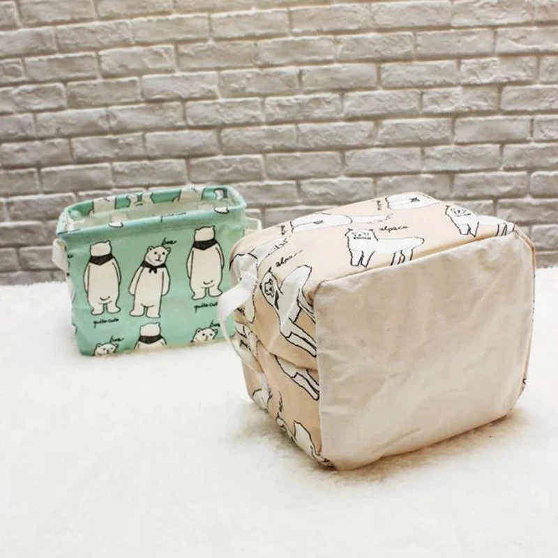 Парусиновая Водонепроницаемая корзина для хранения прикроватная закусок