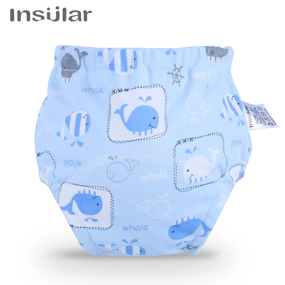 Insular 2 шт Детские тренировочные штаны хлопковые Многоразовые детские подгузники