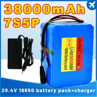 new 7s5p 24v 38ah battery pack 250w 29 4v 38000mah lithium ion battery for wheelchair electric bicycle pack with bms charger