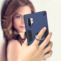 military anti fall case for samsung galaxy note 10 plus pro note 10 case fashion magnetic ring soft silicone hard pc cover