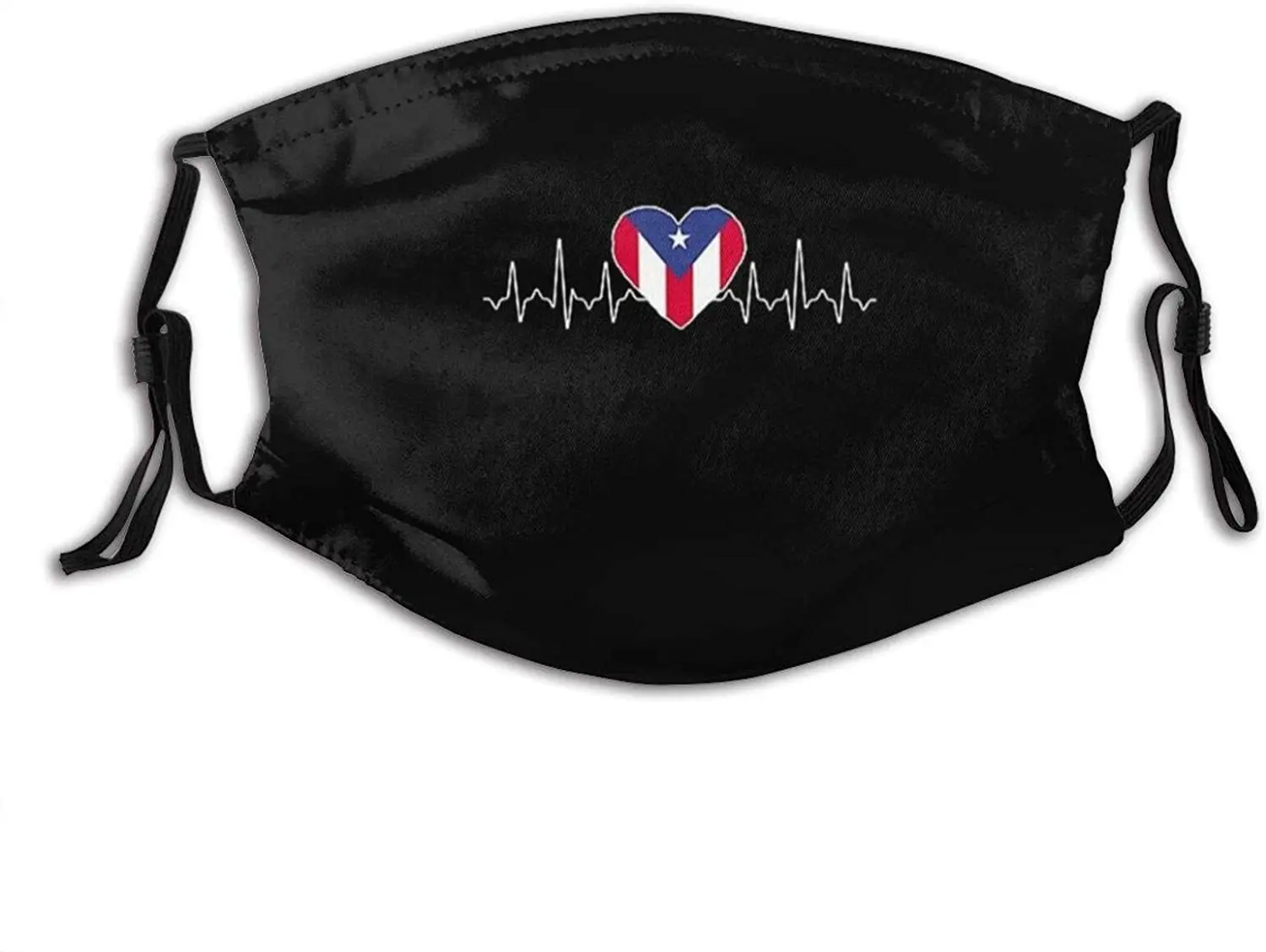 

Puerto Rico Flag Face Mask Washable with 2 Filters for Men and Women