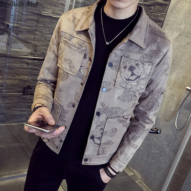 Мужская куртка AreMoMuWha тонкая в Корейском стиле на весну и осень QX1039 2019 | одежда