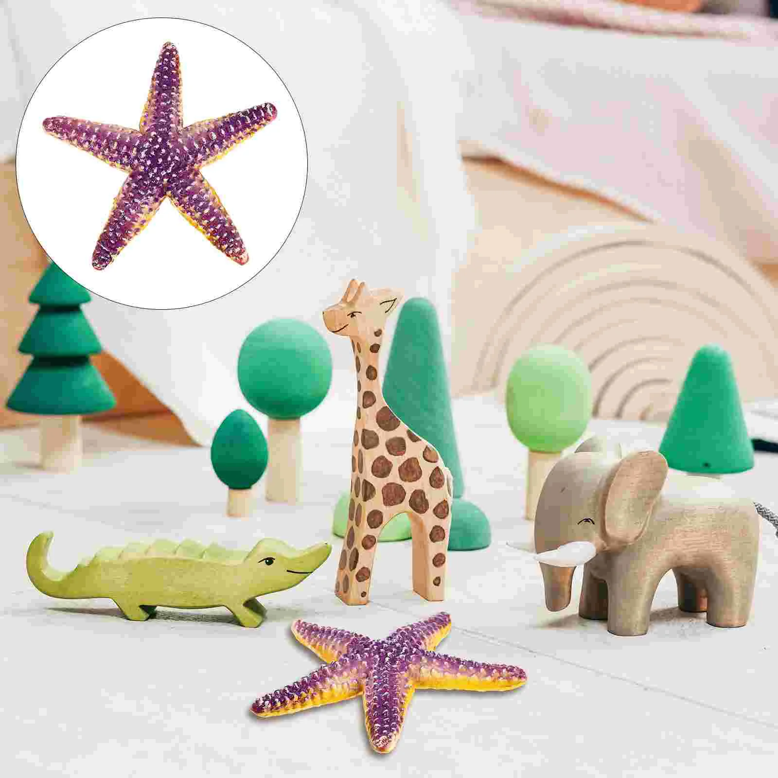 

1pc Simulated Lovely Sea Star Model Mini Sea Creature Model Creative Kids