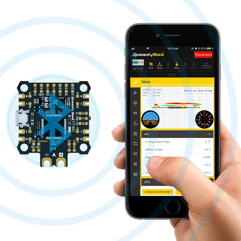 Speedy Bee F7 AIO Контроллер полета поддержка 4 в 1 ESC для FPV гоночный Дрон|Детали и
