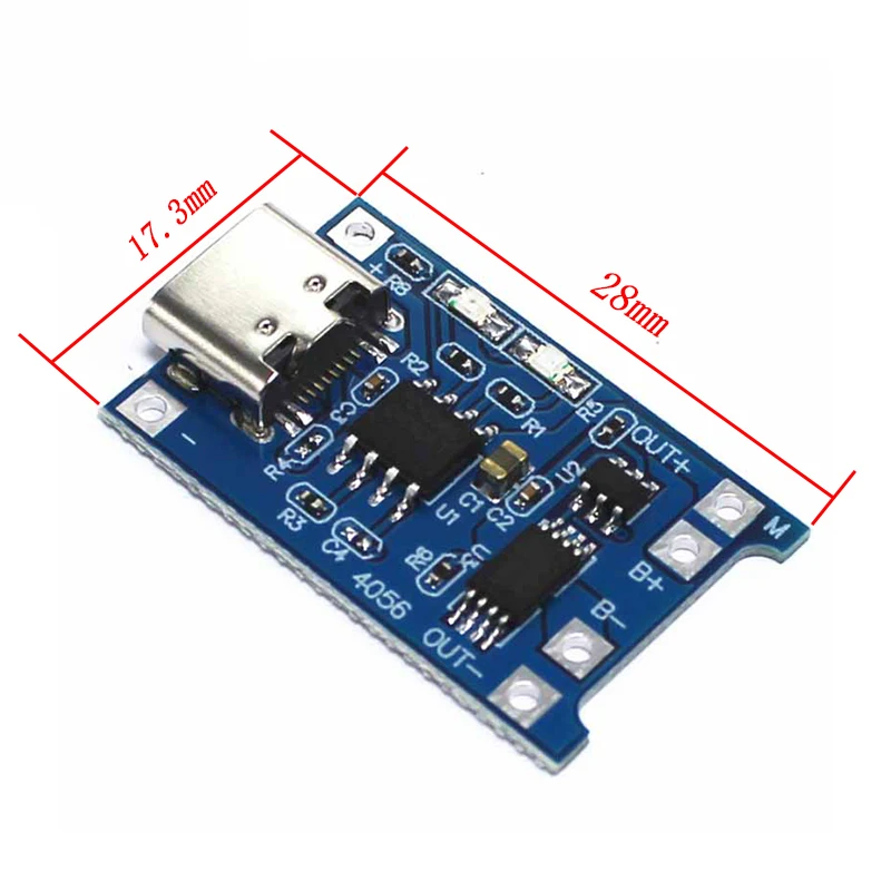 Зарядная плата TP4056 18650 1 шт. 5 В А Micro USB type-c литиевая батарея модуль зарядного