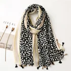 2021 модный роскошный фирменный вискозный шарф, женские шали и палантины с цветочной цепочкой, мусульманский хиджаб, шарфы-шарфы 180*90 см