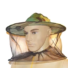 15 шт. камуфляжная Защитная Сетчатая шляпа от насекомых для пчеловодства уличная маска Крышка для лица витой рыболовный колпачок для ловли нахлыстом иккер сетка для сада