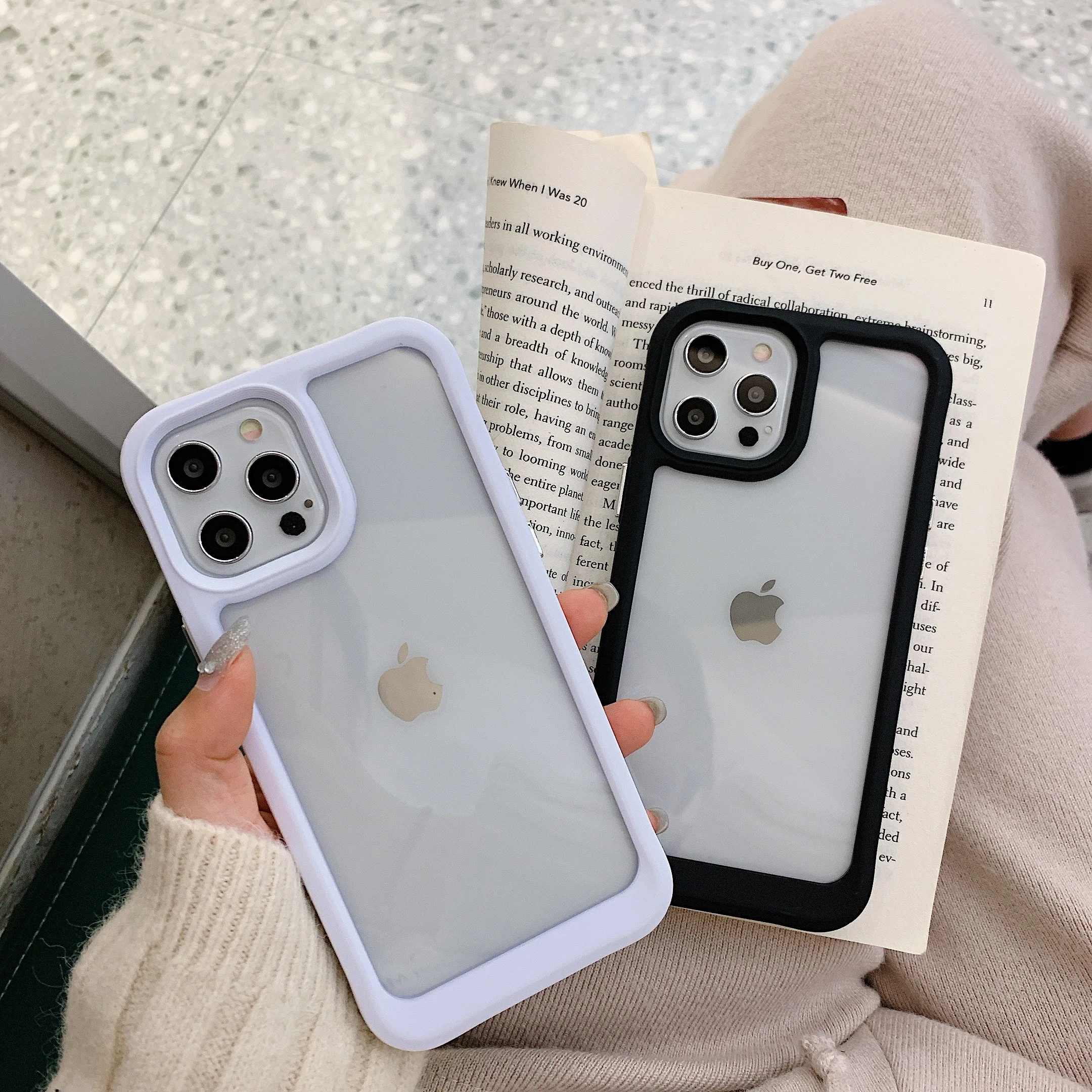 

Luxury Transparent Candy Color Phone Case For iPhone SE Plus 11 12 13 X XS XR 7 8 Mini PRO MAX 2020 Anti-Fall Protection Cover