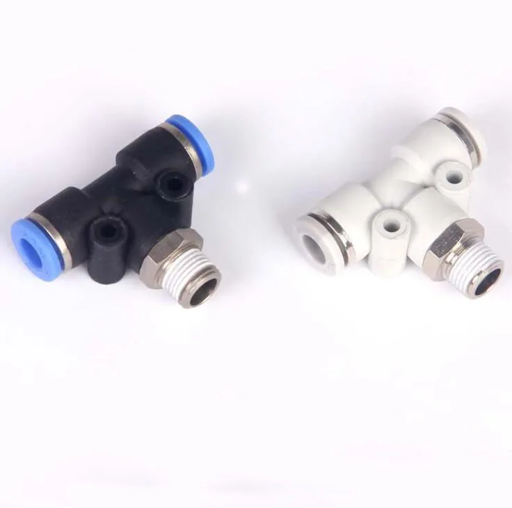

PB 6-02 6mm-1/4" PT thread hot male tee plastic air tube fittings