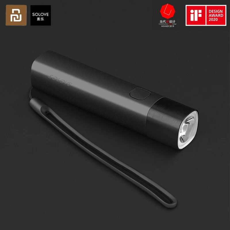 Портативный Перезаряжаемый мини-фонарик SOLOVE с USB внешний аккумулятор на 3000 мАч лм