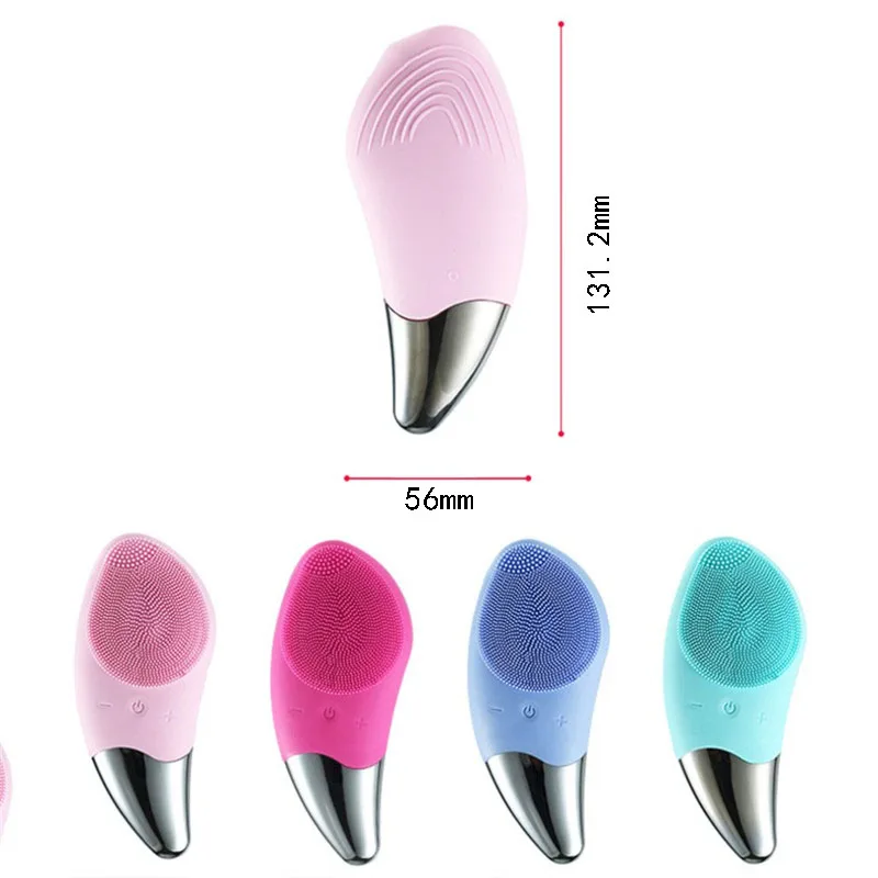 Силиконовая электрическая щетка для очищения лица ультразвуковой массажер глаз