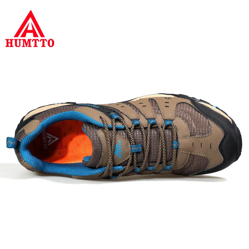 HUMTTO Brand Light Hiking Shoes for Men Breathable Lace Up Mountain Shoes Mens Outdoor Climbing Trekking Tourism Sneakers Male