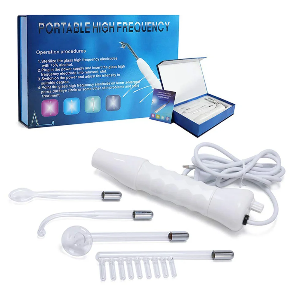 

Portable High Frequency Device Electrode Wand Facial Machine Acne Remover Face Massager Beauty SPA Skin Tightening Face Lifting