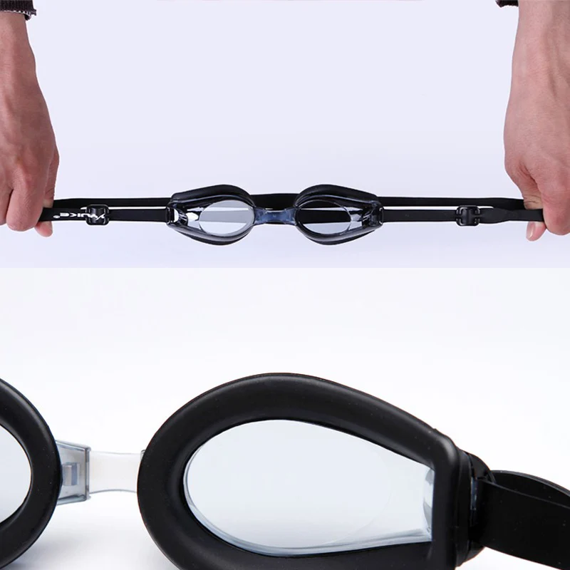 Men Swimming Shorts Waterproof Competition Swim Goggles with Ear-plug Cap Case Quick Dry Bathing Suit Swimwear