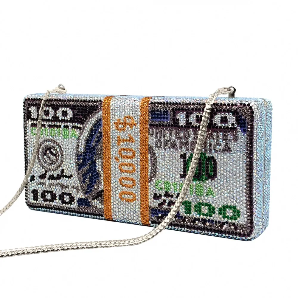 

Клатч уникальный дизайн долларов США клатч для денег женские вечерние сумки знаменитостей со стразами роскошные розовые вечерние сумочки