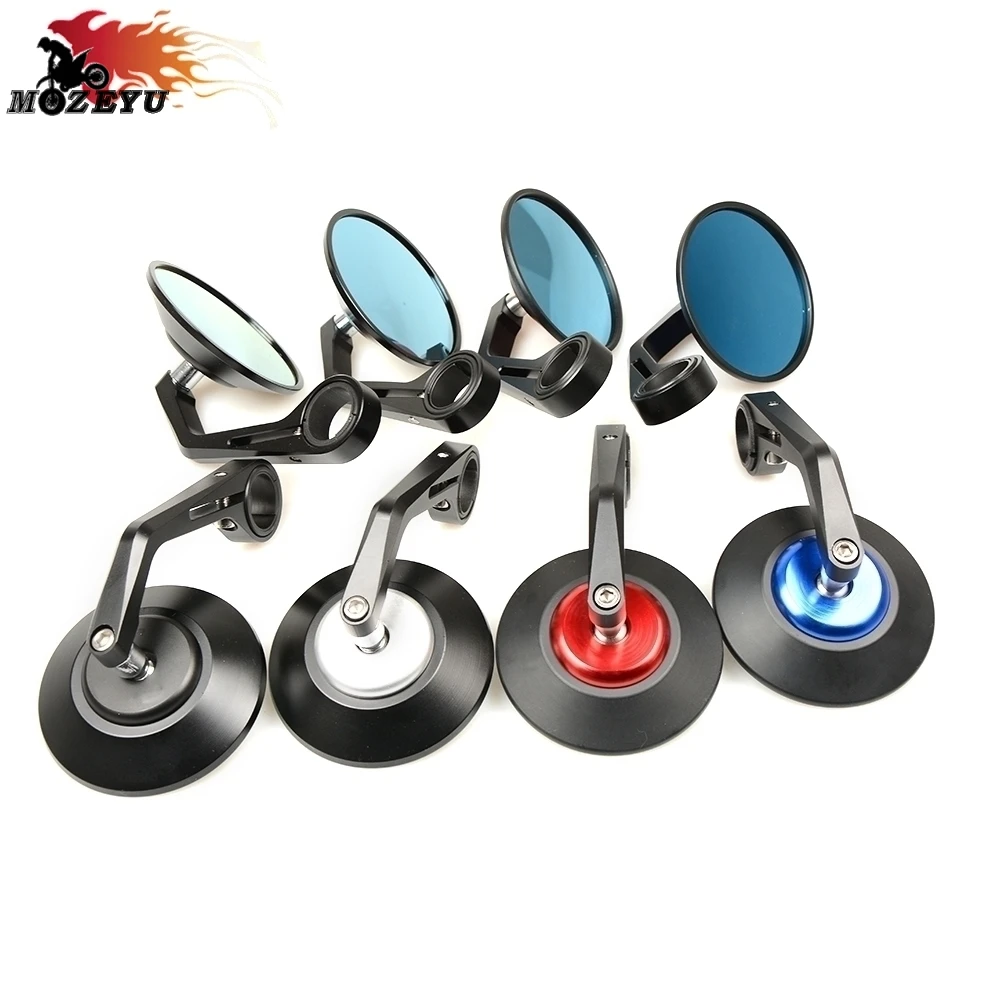 

Oval Bluish Rearview Motorbike Side Motorcycle Handlebar End Mirrors For DUCADI 748 916 1198 620MTS 800SS 900SS 996 998 B/S/R