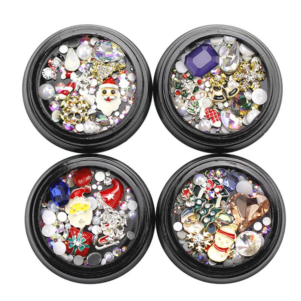 

Nail Art Rhinestones And Studs Set For Christmas Decorations DIY Nail Decals Manicure Kit Manicure Decoration Nail Accessories