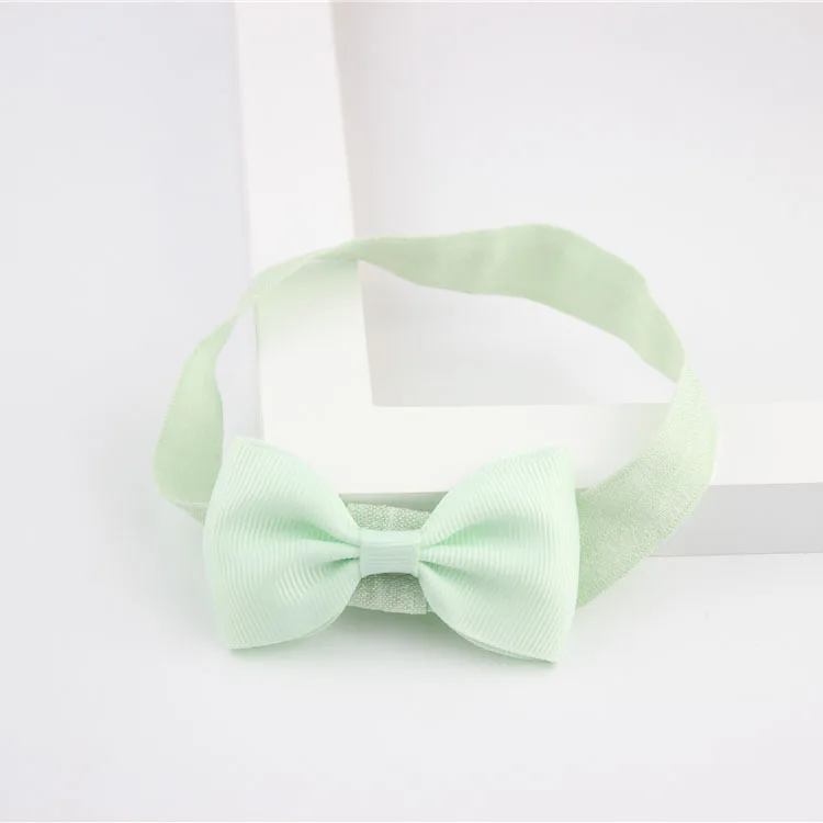 a12 Apple Green 1 шт., 7 см, Детская повязка на голову, лента с бантиками, повязка на голову, эластичное бандо, аксессуары, 1801ZYAA1716 - Цвет: a12 Apple Green