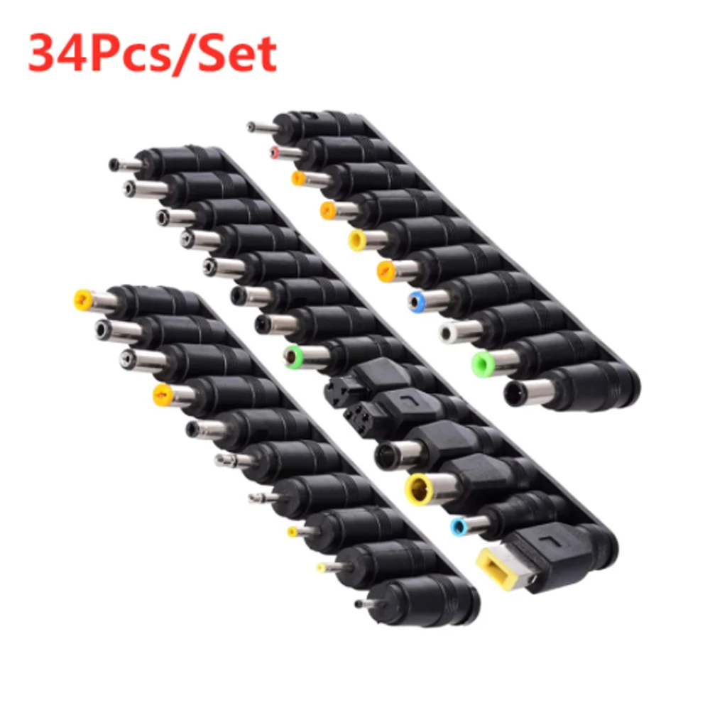 

34PCS/8PCS Universal 5.5mmx2.1mm DC AC Power Adapter Tips Connector Kits for Lenovo Thinkpad Laptop Power Supply Plug Jack Sets