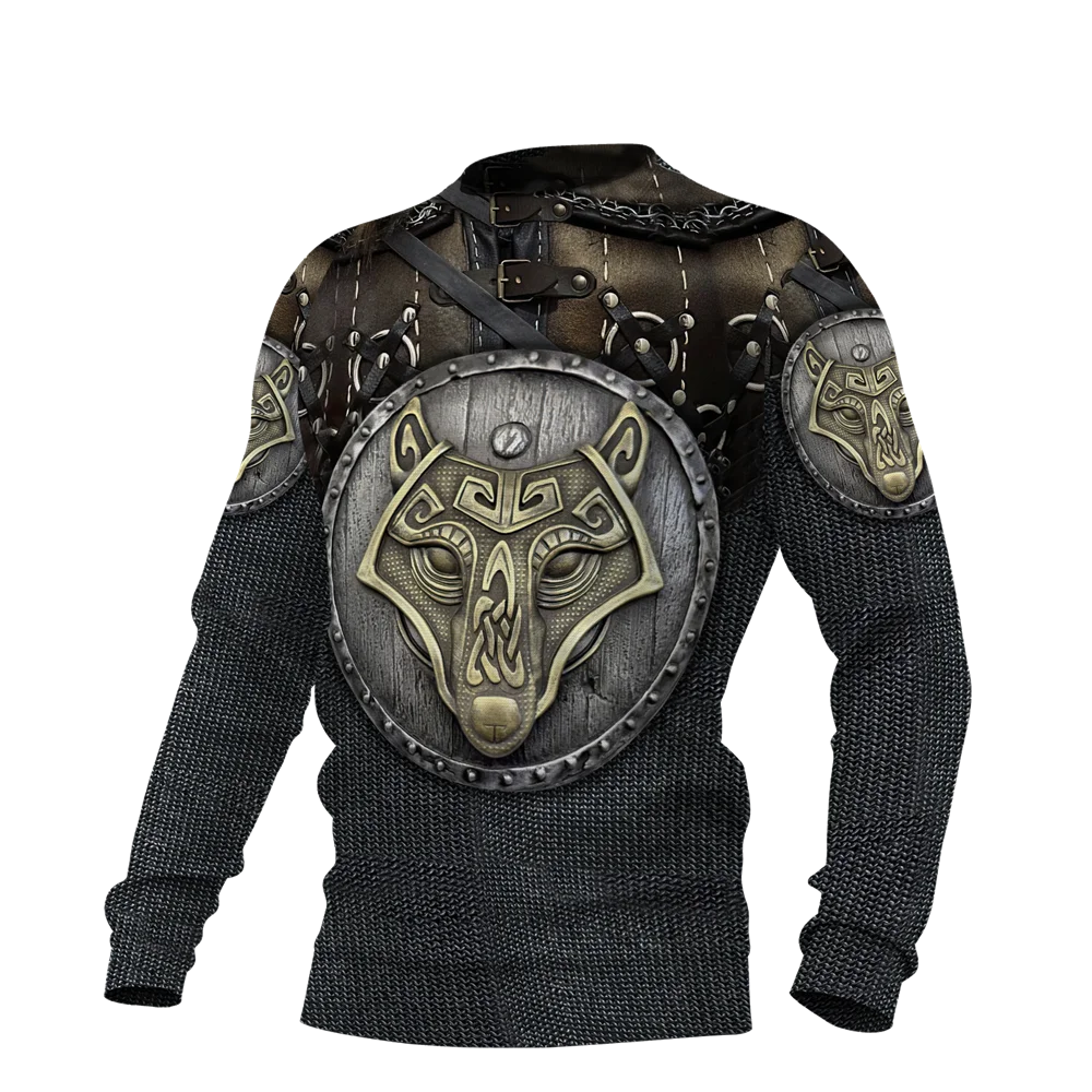 

3D Print Autumn Men Sweatshirts Warrior Armor Unisex Pullovers Hoodie Casual Streetwear Tracksuit Cosplay Clothes