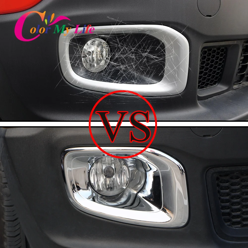 Автомобильная хромированная противотуманная фара для Jeep Renegade 2015 2016 2017 2018 2019 2020