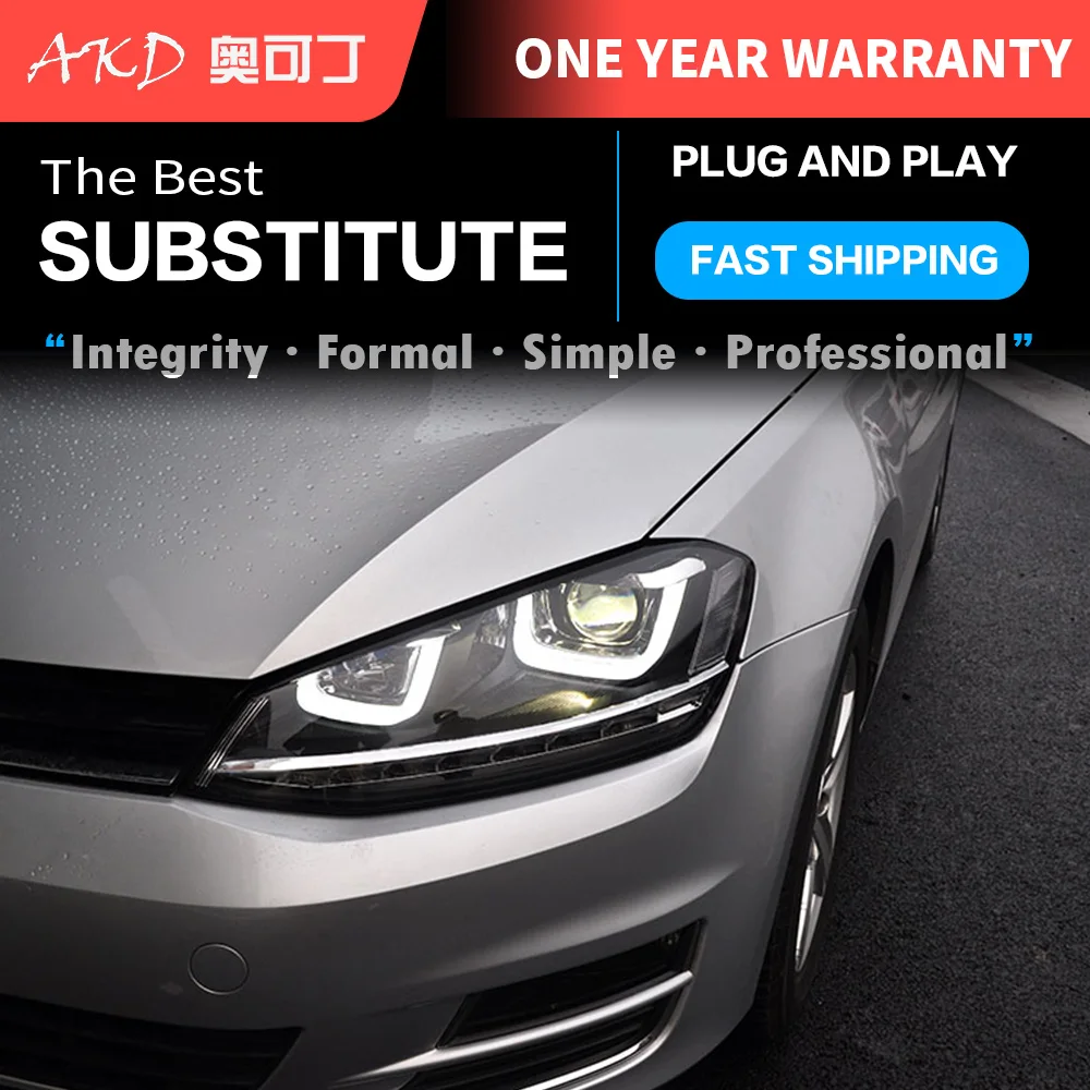 

Автомобильная фара CG для стайлинга VW Golf7 Golf 7, фары MK7 светодиодный ная фара DRL, Биксеноновая лампа