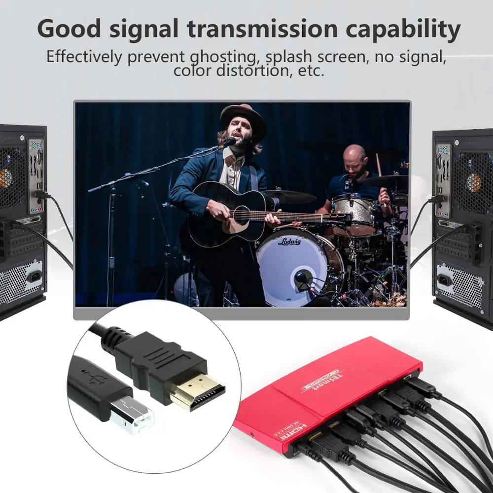 2 шт. Новинка Высокое качество 1 5 м HDMI USB KVM кабель + кабельный коммутатор