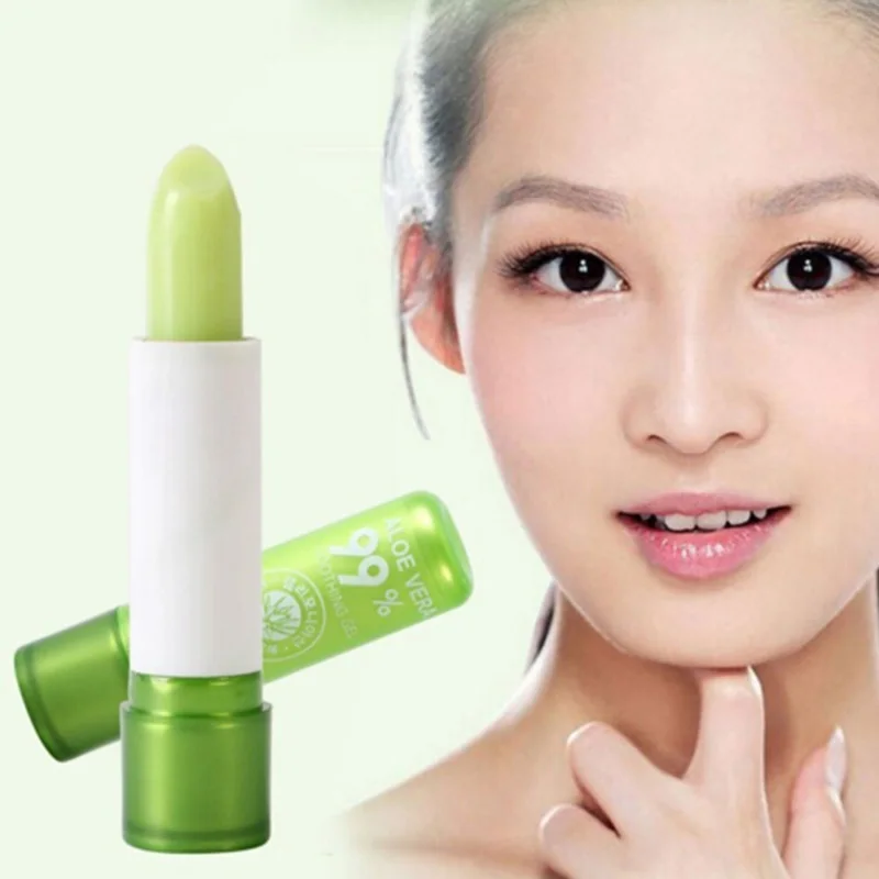 

Natural Aloe Moisturizing Changing Lipstick Waterproof Lipstick Color Green