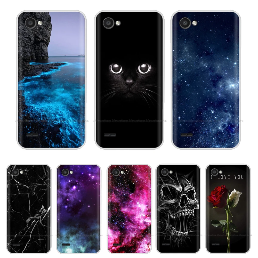 

case for LG Q6 Case Silicone soft Back Cover for LG Q6 Plus coqa bumper coque etui Painted Shells for LG Q 6 Alpha Bags Fundas