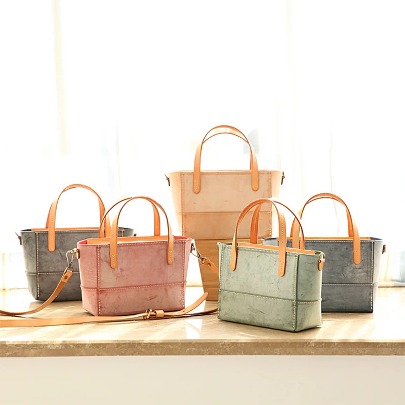 Новинка 2020 сумка ручной работы из растительного дубления мессенджер женская