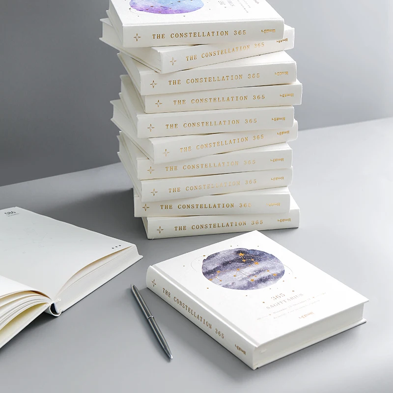 Жесткий ежемесячный планировщик с созвездиями 365 ежедневник большого размера