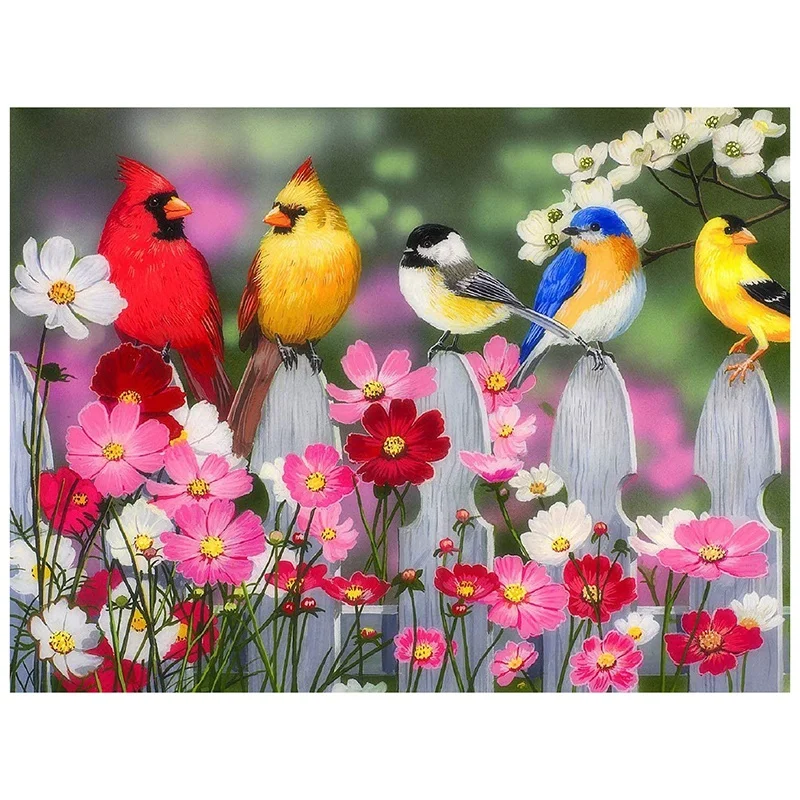

HOT SALE Diamond Painting Full Circle Diamond Kit Rhinestone Picture Art Craft Home Door Decoration (Bird Garden)